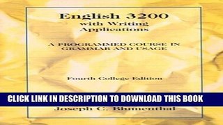 Collection Book English 3200 with Writing Applications: A Programmed Course in Grammar and Usage