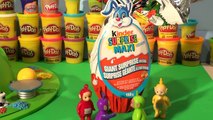 Play Doh Teletubbies and the Cookie Monster Chef with Kinder Egg Surprise Egg Maxi