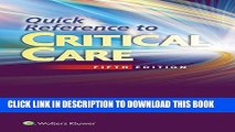 [PDF] Quick Reference to Critical Care Popular Online