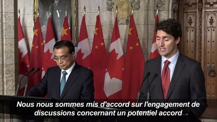 Le Canada et la Chine se rapprochent avec le libre-échange