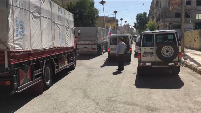 دخول مساعدات أممية متواضعة إلى مدينة المعضمية المحاصرة