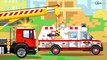 Cars Cartoons - Excavator, Truck, Tow Truck and Crane in Truck City | Trucks cartoon for children