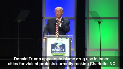 Trump points to drug use to explain Charlotte protests