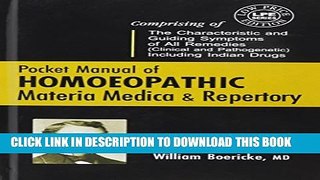 [PDF] Pocket Manual of Homeopathic Materia Medica and Repertory and a Chapter on Rare and Uncommon
