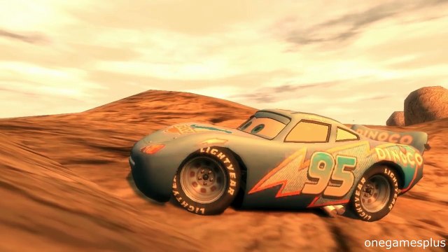 Dinoco McQueen car Crash test in new location Mountain jumping off mountain by onegamesplus