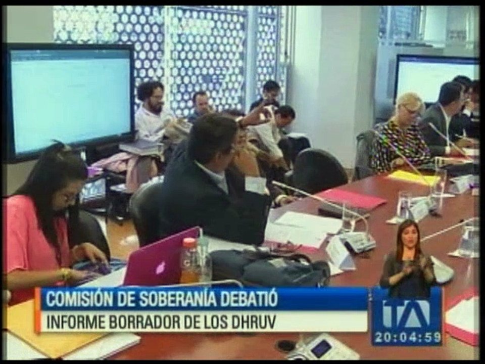 Comisión debate informe borrador de los Dhruv