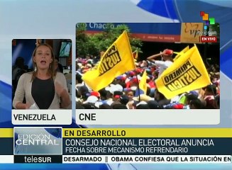 Venezuela: CNE anuncia fecha para próxima etapa del referendo