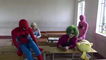 Spiderman vs Joker Circus Frozen Elsa vs Pinks SpiderGirl Dacing Superhero fun-XRcCJ4_SmT0 part 10