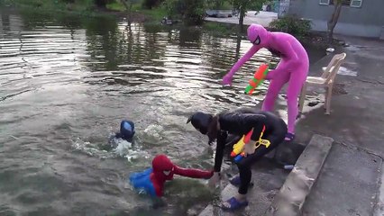 Spiderman vs Joker Boxing Dance Frozen elsa vs Pinks SpiderGirl Pranks Fun superheroes-9SRDgHyQ3Jo part 7