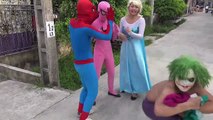 Spiderman vs Joker Boxing Dance Frozen elsa vs Pinks SpiderGirl Pranks Fun superheroes-9SRDgHyQ3Jo part 9