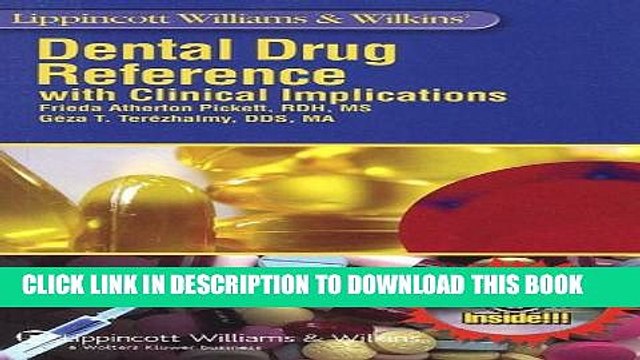 [PDF] Lippincott Williams Wilkins Dental Drug Reference: With Clinical Implications (Pickett,