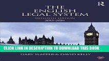 [PDF] English Legal System Bundle: The English Legal System: 2015-2016 Full Online