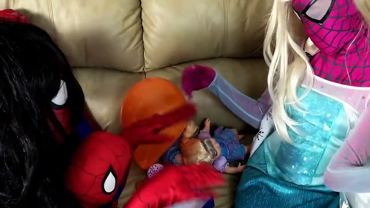 Spiderman Sleepwalking Nightmare! - Spiderman vs Pink Spidergirl vs Joker vs Venom - Superhero Team- part 2