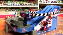 The Avengers Heroes Mini Race Track Racing Cars Disney Marvel Thor, Captain America, Iron Man