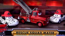 Rescue Squad Mater Comic-Con with Metallic Finish SDCC Disney Cars Toon toys Pixar Dalmatian Mia Tia