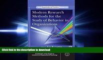 PDF ONLINE Modern Research Methods for the Study of Behavior in Organizations (SIOP Organizational