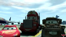 Mack truck Tow Mater Lightning McQueen Disney cars Crash test Airport