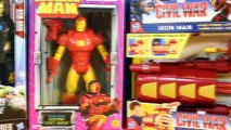 Huge Iron Man Toy Collection With Captain America Civil War Stark Strike Nerf Launcher And Figures