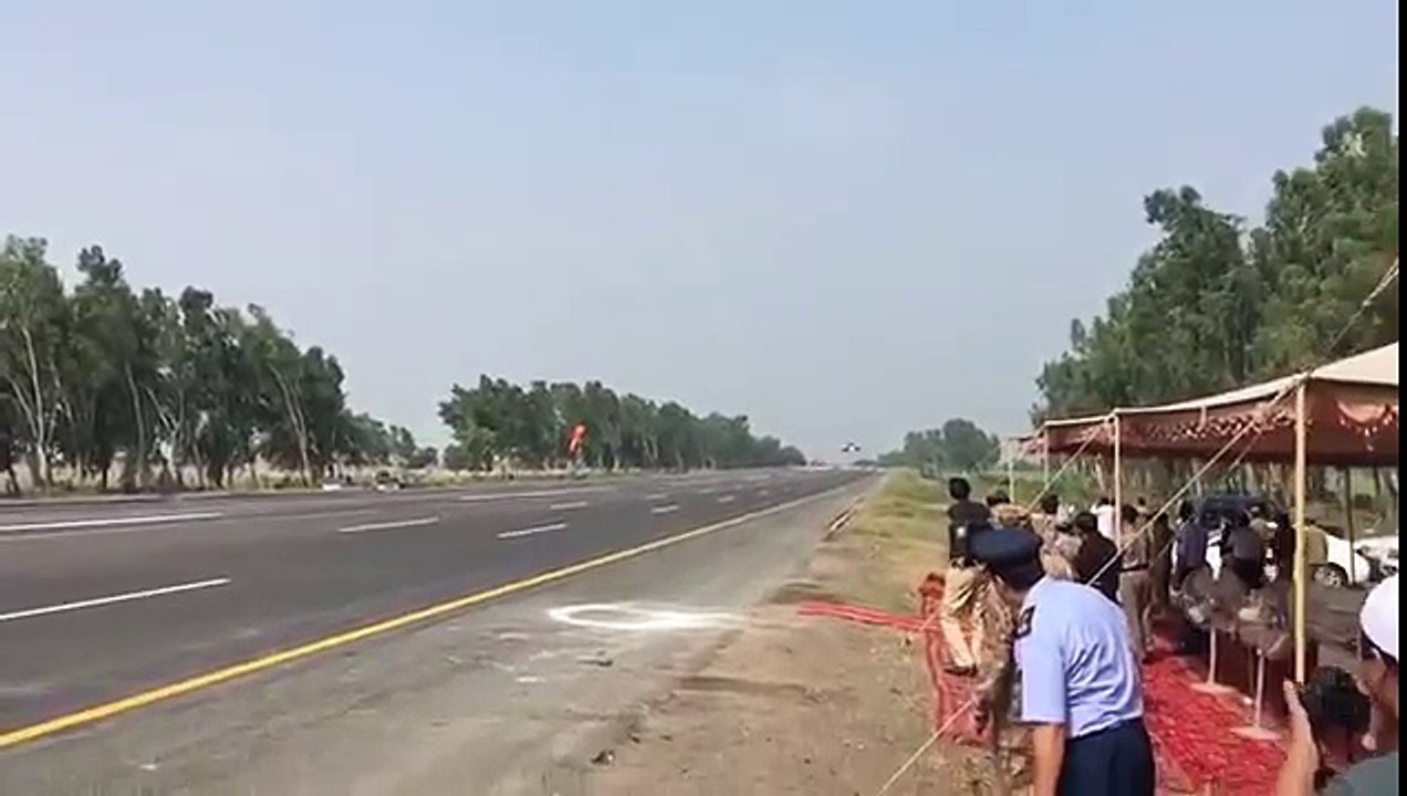 PAF Mirage V taking off and landing on M-2 Motorway during PAF's H