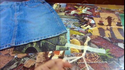 Túi xách đi biển từ váy jean