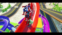 Finger Family Song Nursery Rhyme & Spiderman Hulk Iron Man Captain America Superheroes Fun