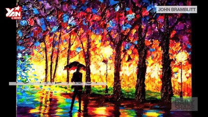 Скачать видео: This blind man creates vibrant paintings