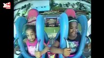 Two Girls Freak Out On The Slingshot Ride