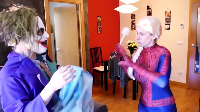 Spiderman Prank vs Frozen Elsa & Joker w_ King Kong, Spiderbaby, Princess Anna & Funny SUperhero-t0pHUS3ZbgM part 5
