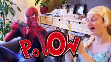 Spiderman Become a doll vs Frozen Elsa & Maleficent w_ Spiderbaby Jack Frost & Funny Supehero-abymkKbby_E part