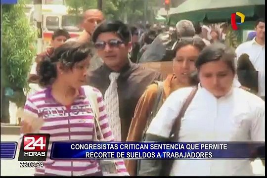 Congresistas rechazan sentencia que permite reducción de sueldos