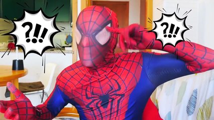Spiderman Become a doll vs Frozen Elsa & Maleficent w_ Spiderbaby Jack Frost & Funny Supehero-abymkKbby_E part 4