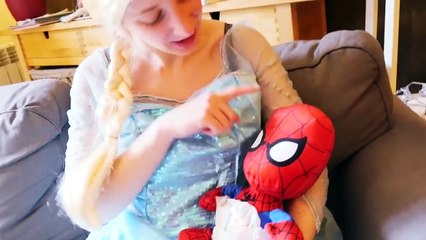 Spiderman Become a doll vs Frozen Elsa & Maleficent w_ Spiderbaby Jack Frost & Funny Supehero-abymkKbby_E part 9