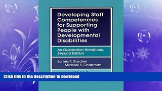 FAVORITE BOOK  Developing Staff Competencies for Supporting People with Developmental