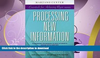 FAVORITE BOOK  Processing New Information: Classroom Techniques to Help Students Engage With