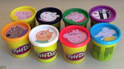 Learn Colors Peppa Pig Play Doh Surprise! Fun Kids Lesson with Peppa Pig english episodes !