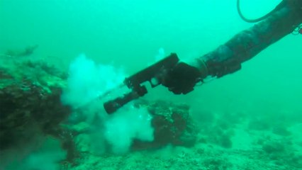 Pêche sous-marine avec un 9mm