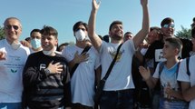 Gricignano (CE) - No alla puzza , i ragazzi protestano contro Ecotransider (23.09.16)