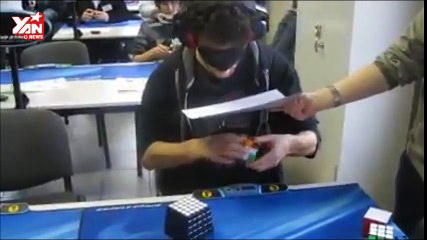 Blind folded Rubik