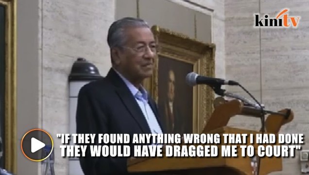 Mahathir responds to critics on being the same as Najib