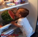 Baby Eating Watermelon - Funny Baby Video