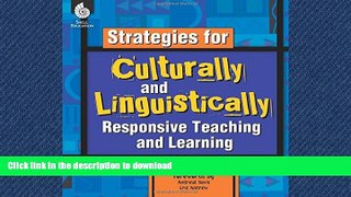 READ THE NEW BOOK Strategies for Culturally and Linguistically Responsive Teaching and Learning -