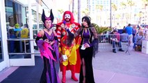 Comic Con 2016 Say Anything Challenge With Disneys Maleficent & Evil Queen Cosplay. DisneyToysFan