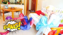 Spiderman Become a doll vs Frozen Elsa & Maleficent w_ Spiderbaby Jack Frost & Funny Supehero-abymkKbby_E part 6