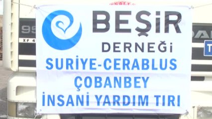 Cerablus'a 1 Tır Dolusu Yardım Gönderildi
