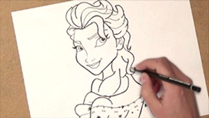 como dibujar a elsa paso a paso de frozen