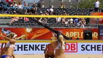 Women's Beach Volleyball - Beautiful Jumps and Dives 1