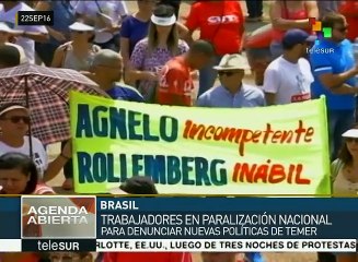 Trabajadores de Brasil se unen a las protestas contra Michel Temer