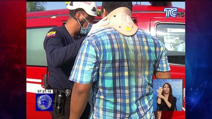 Choque violento entre automóvil y un vehículo pesado