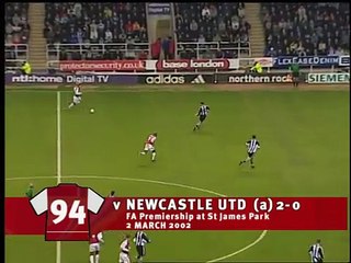 Bergkamp's wonder goal against Newcastle United.