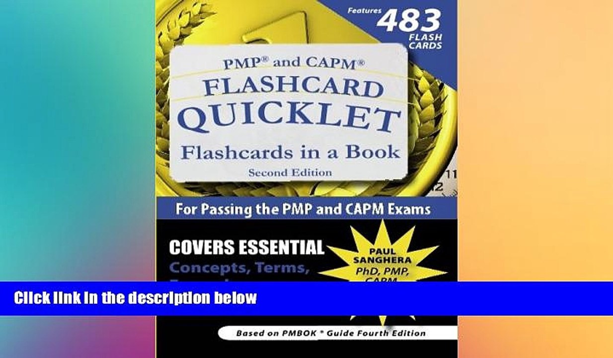 Big Deals  PMP and CAPM Flashcard Quicklet, Second Edition: Flashcards in a Book for Passing the